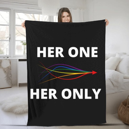 lesbian lgbtq pride valentine day 2023 valentines Fleece Blankets