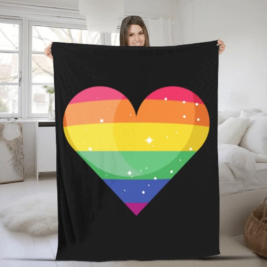 lesbian lgbtq pride valentine day 2023 valentines Fleece Blankets