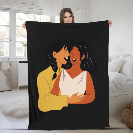 lesbian lgbtq pride valentine day 202 valentines Fleece Blankets