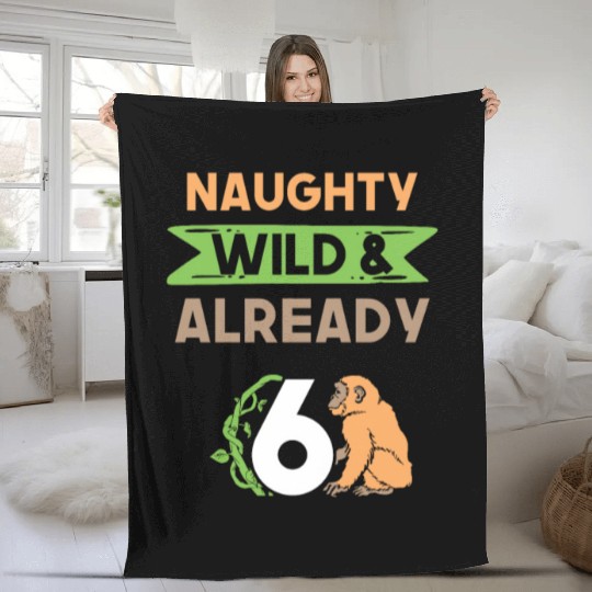 Gift 6 years birthday girl boy Ape Monkey Fleece Blankets