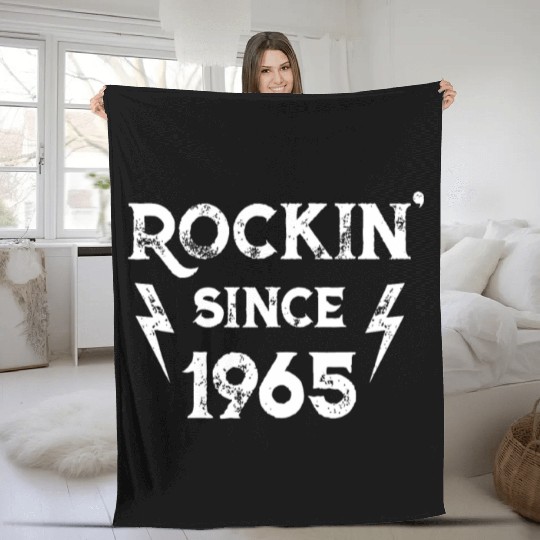57 Year Old: Classic Rock 1965 57th Birthdayfantas Fleece Blankets