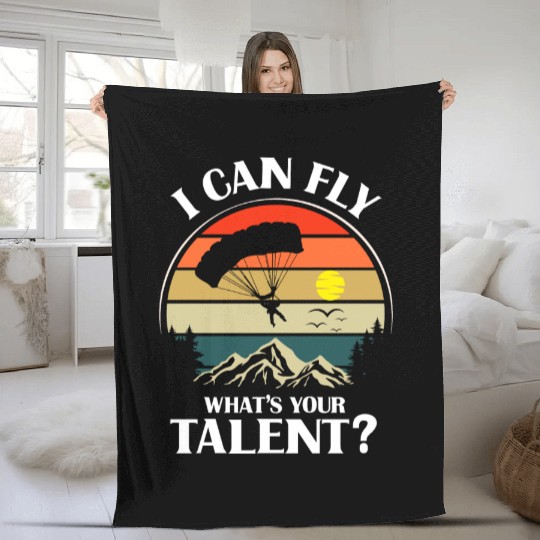 Skydive, SKydiving, Skydiver Fleece Blankets