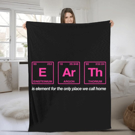 EARTH - written in elements of the periodic table Fleece Blankets