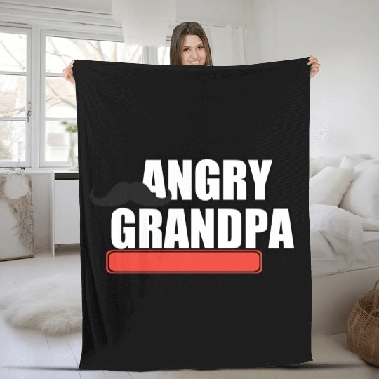 ANGRY GRANDPA Fleece Blankets