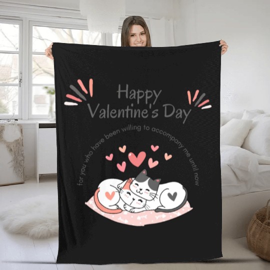 Happy Valentine's Day Fleece Blankets