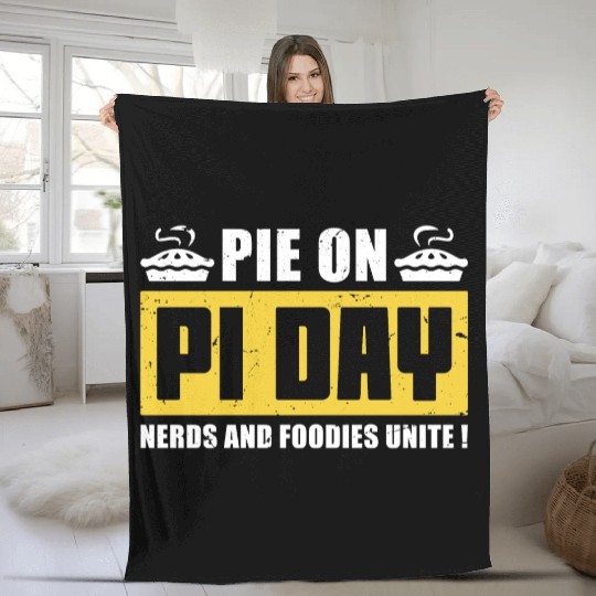 Funny Pie on Pi Day Fleece Blankets Math Fleece Blankets for Pi Day 3 14