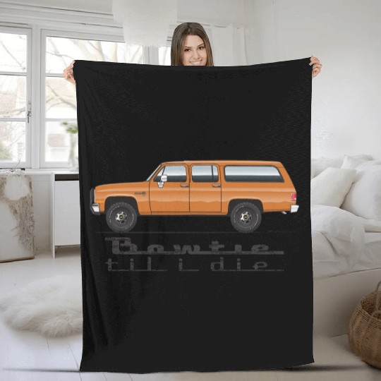 bowtie Burnt Orange Fleece Blankets