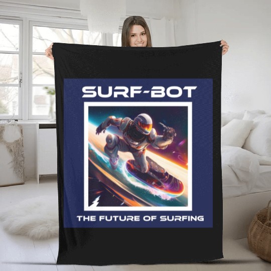 Robot Silver Surfer Fleece Blankets