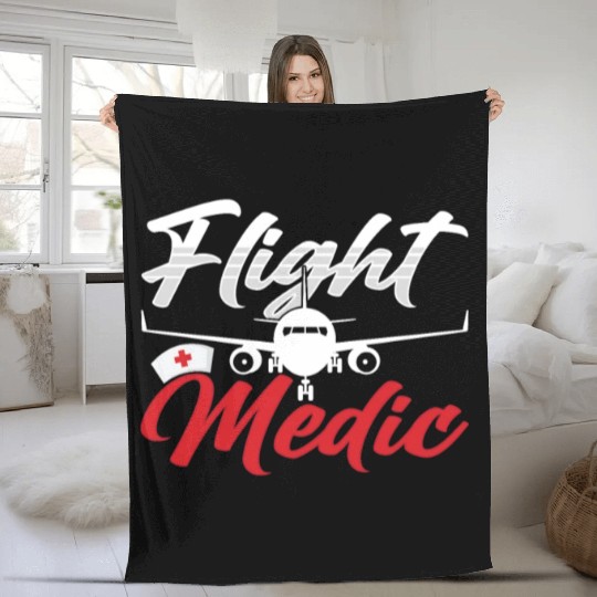 Flight Medic Job Nurse Team Fleece Blankets