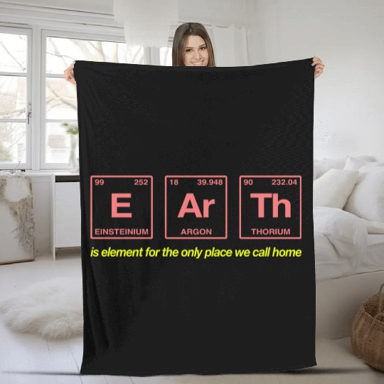 EARTH - written in elements of the periodic table Fleece Blankets