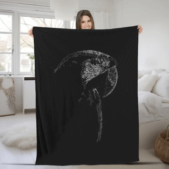 Macaw Lines Art Fleece Blankets