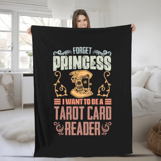 Forget Princess Retro Tarot Card Reading A Tarot Fleece Blankets
