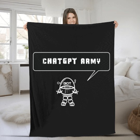 Chat GPT Army Fleece Blankets