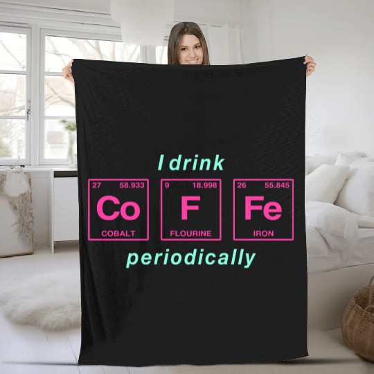 COFFEE - with elements of the periodic table Fleece Blankets