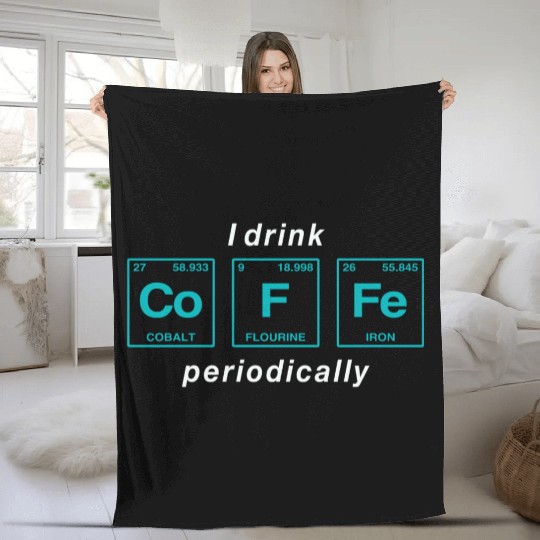 COFFEE - with elements of the periodic table Fleece Blankets