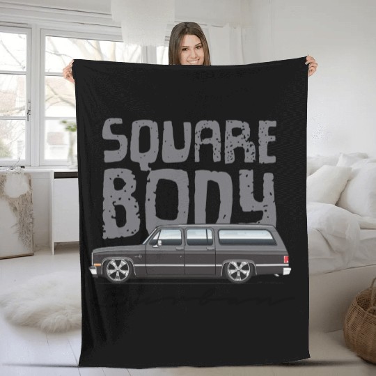 SQUARE Charcoal Fleece Blankets