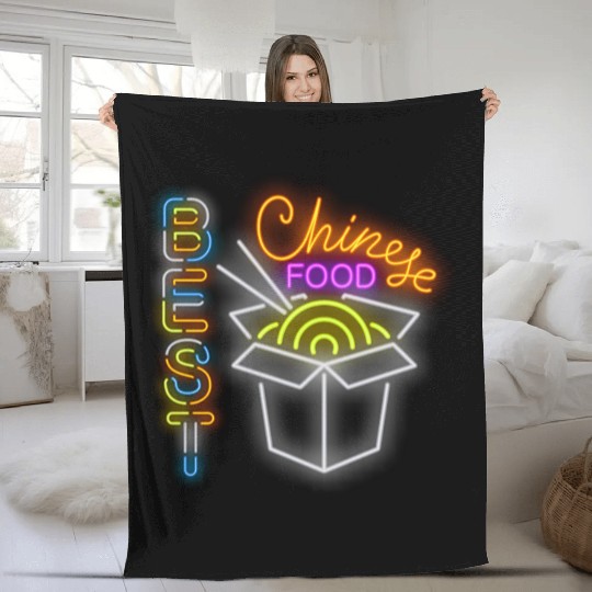 Best Chinese Food Fleece Blankets
