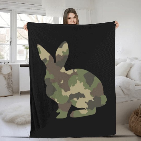 Bunny Camouflage Fleece Blankets