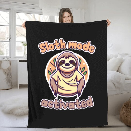 Sloth mode activated Fleece Blankets