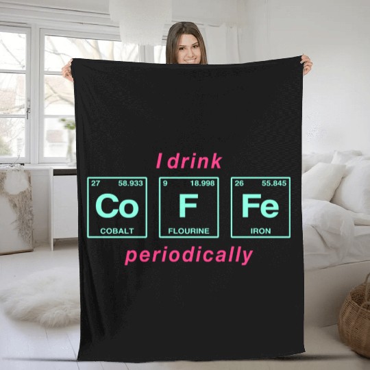 COFFEE - with elements of the periodic table Fleece Blankets