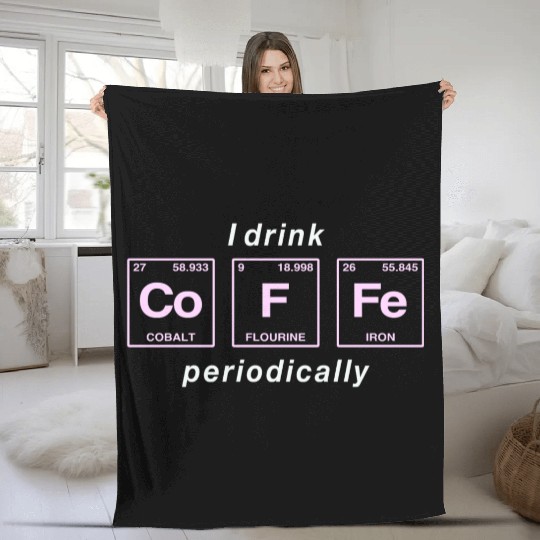 COFFEE - with elements of the periodic table Fleece Blankets