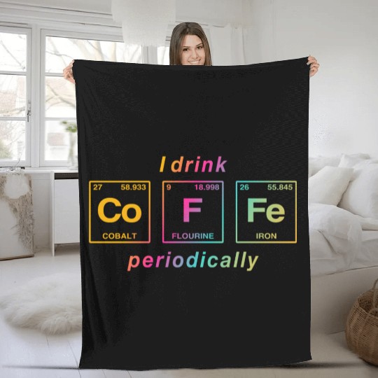 COFFEE - with elements of the periodic table Fleece Blankets