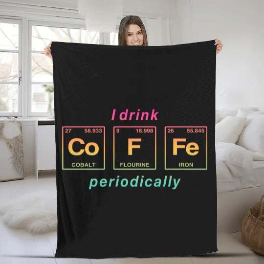 COFFEE - with elements of the periodic table Fleece Blankets
