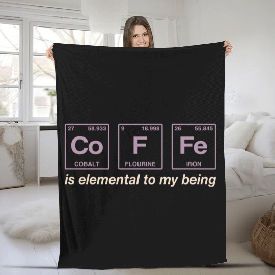 COFFEE - with elements of the periodic table Fleece Blankets