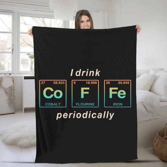 COFFEE - with elements of the periodic table Fleece Blankets