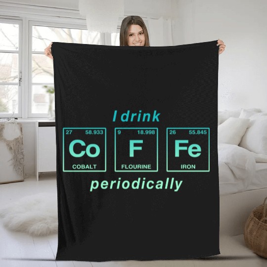 COFFEE - with elements of the periodic table Fleece Blankets