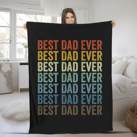 Best Dad Ever Guitarist Dad Guitar Player Fleece Blankets