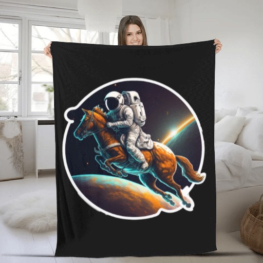 horse horses horse riding Fleece Blankets