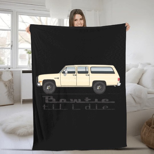 bowtie Santa Fe Tan Fleece Blankets