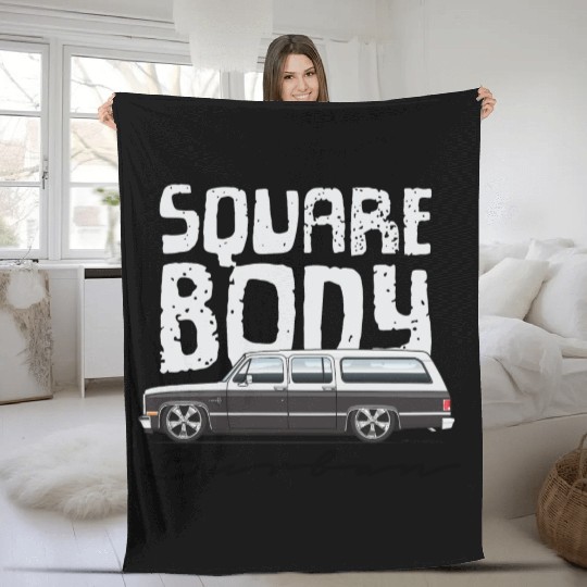 square body Frost White Fleece Blankets