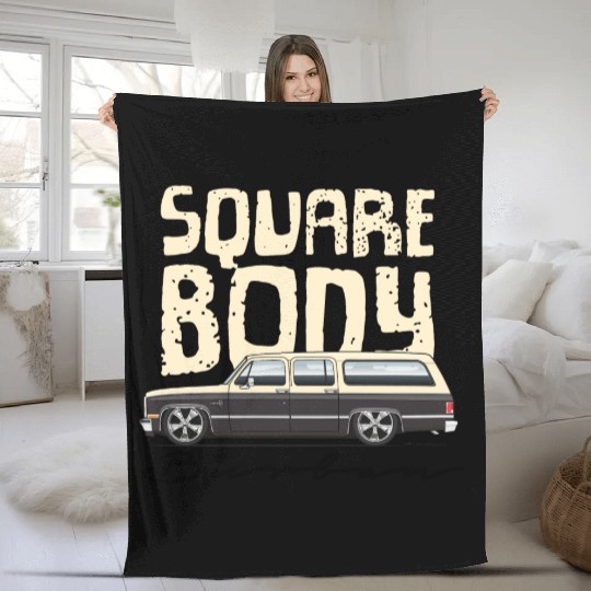 square body Santa Fe Tan Fleece Blankets