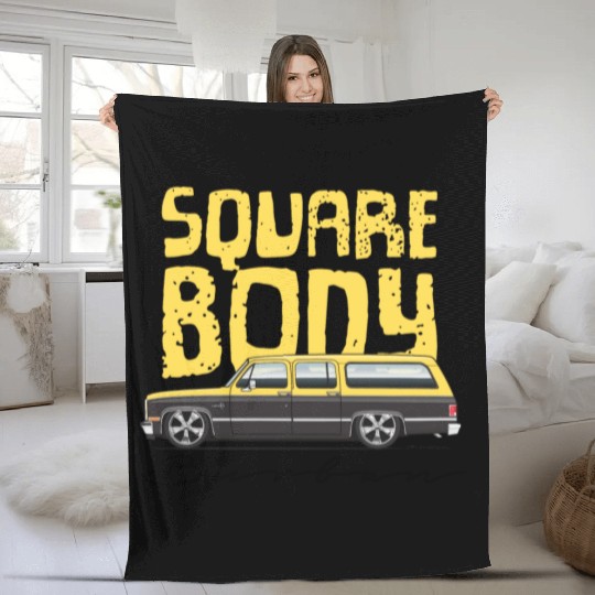 square body Colonial yellow Fleece Blankets