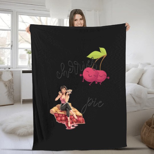 Youre The Cherries to My Pie Matching Couple Fleece Blankets
