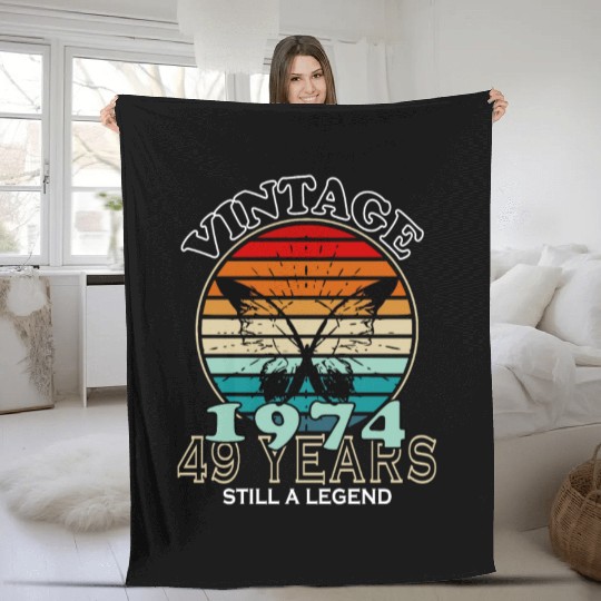 Awesome Since 1974 Birthday Fleece Blankets