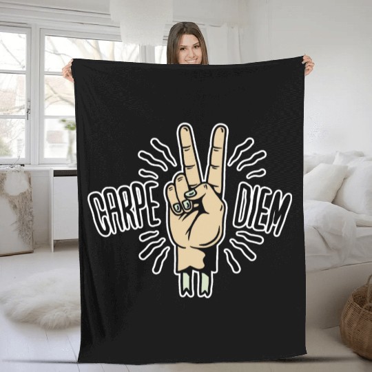 Carpe Diem Fleece Blankets