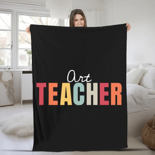 Art Teacher Back To School First Day Appreciation Fleece Blankets