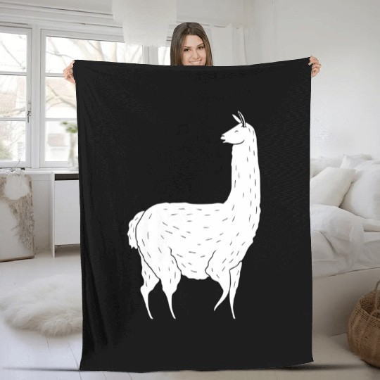 Song Of The Llama Fleece Blankets