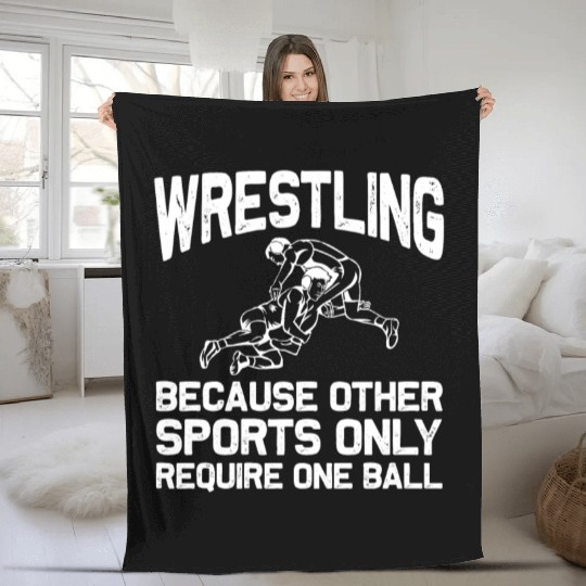 Wrestling Wrestler Fan Fleece Blankets