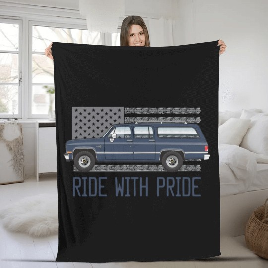 ride Midnight Blue Fleece Blankets