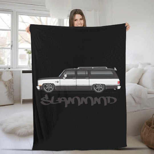 slammmd Midnight Black Fleece Blankets