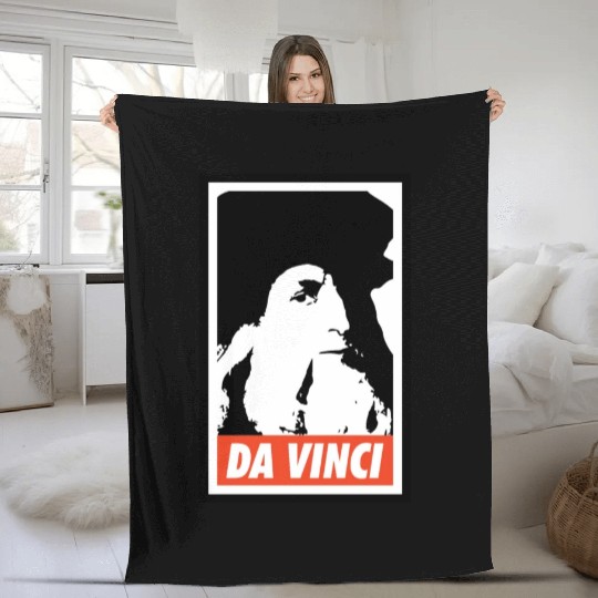 Leonardo Da Vinci Fleece Blankets
