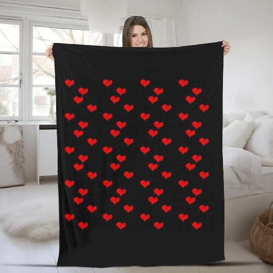 XOXO Valentines day pattern Fleece Blankets