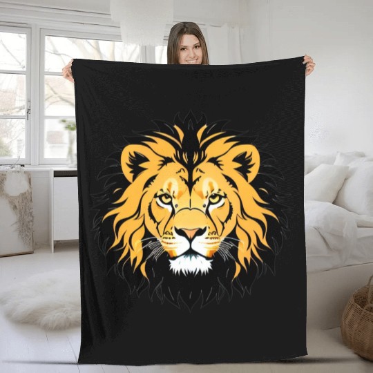 Royal Cartoon Lion - King of the Jungle 12 Fleece Blankets