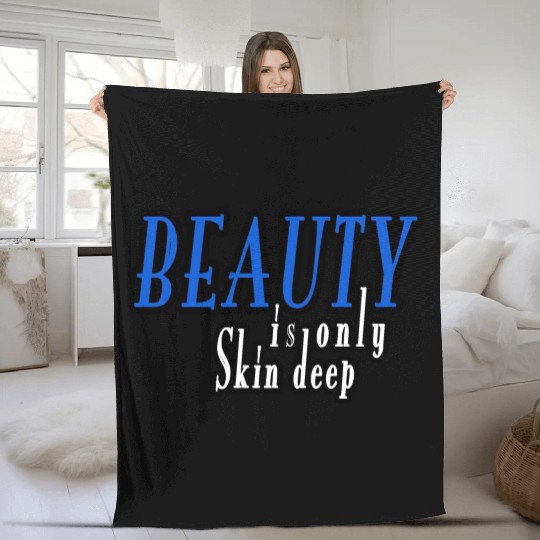 beauty is only skin deep Fleece Blankets