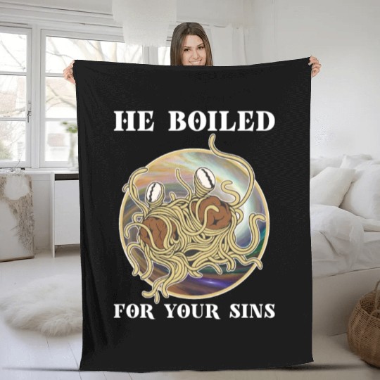Atheist Atheism Flying Spaghetti Pastafarianism Fleece Blankets