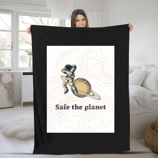 Safe the planet Fleece Blankets